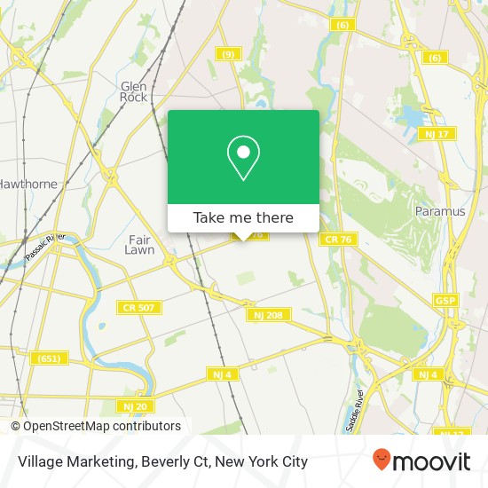 Village Marketing, Beverly Ct map