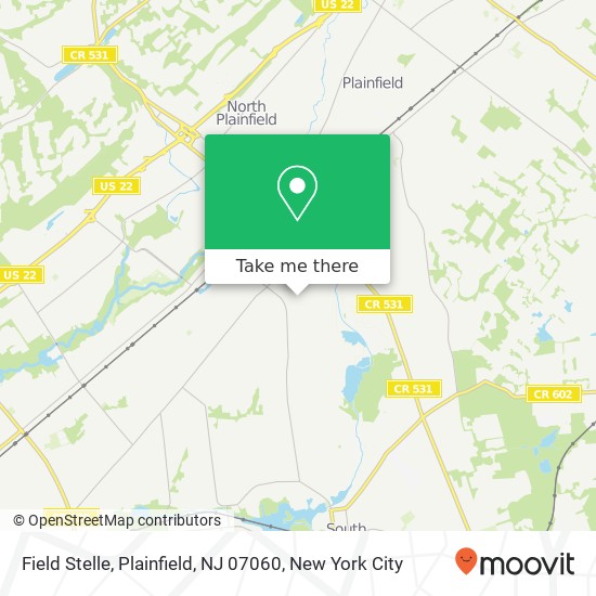 Mapa de Field Stelle, Plainfield, NJ 07060