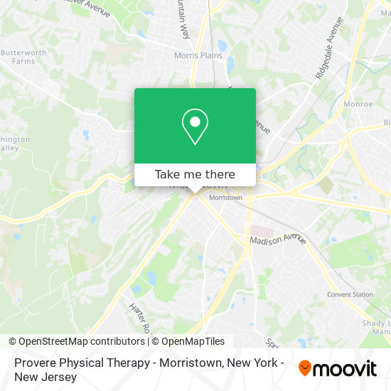 Provere Physical Therapy - Morristown map