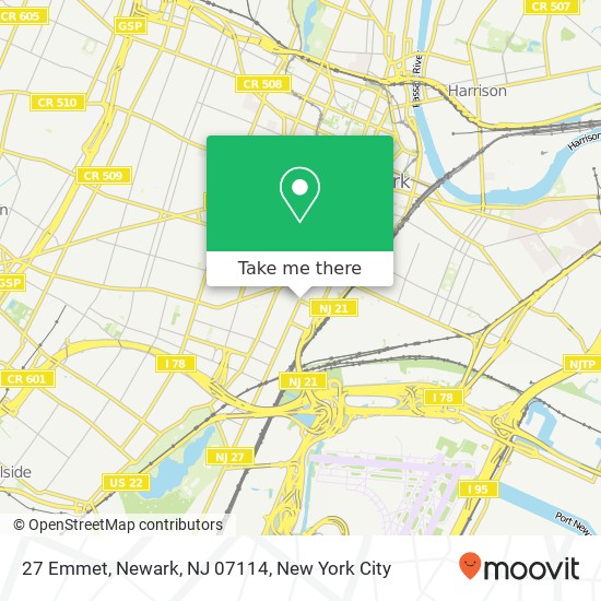 27 Emmet, Newark, NJ 07114 map