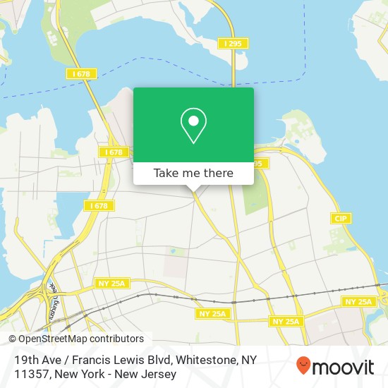 Mapa de 19th Ave / Francis Lewis Blvd, Whitestone, NY 11357