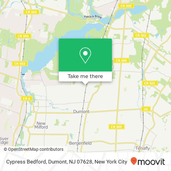 Mapa de Cypress Bedford, Dumont, NJ 07628