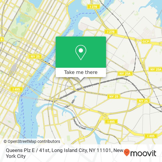 Mapa de Queens Plz E / 41st, Long Island City, NY 11101