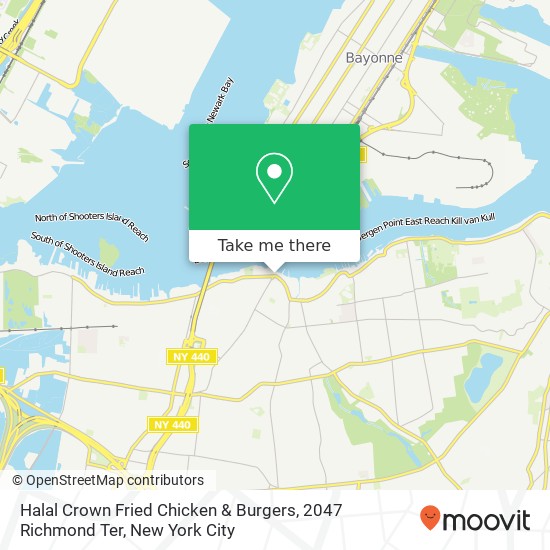 Halal Crown Fried Chicken & Burgers, 2047 Richmond Ter map