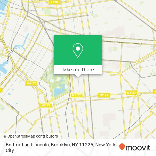 Mapa de Bedford and Lincoln, Brooklyn, NY 11225