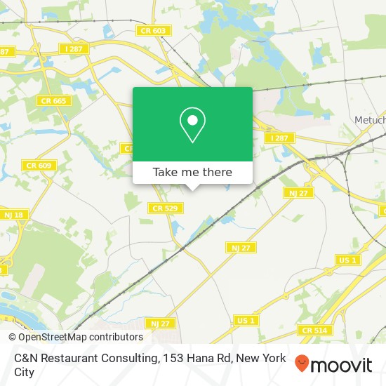 Mapa de C&N Restaurant Consulting, 153 Hana Rd