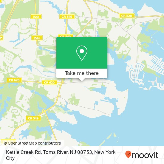 Mapa de Kettle Creek Rd, Toms River, NJ 08753