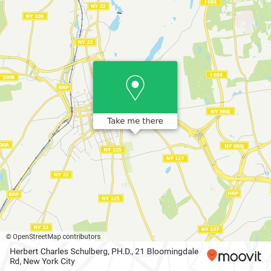 Herbert Charles Schulberg, PH.D., 21 Bloomingdale Rd map