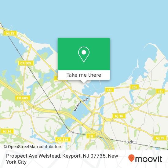 Prospect Ave Welstead, Keyport, NJ 07735 map