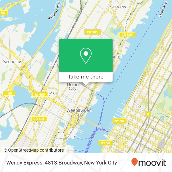 Mapa de Wendy Express, 4813 Broadway