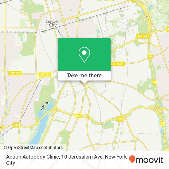 Action Autobody Clinic, 10 Jerusalem Ave map