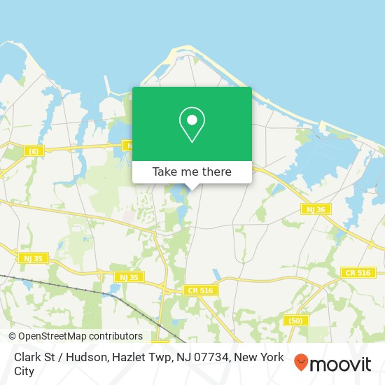 Clark St / Hudson, Hazlet Twp, NJ 07734 map