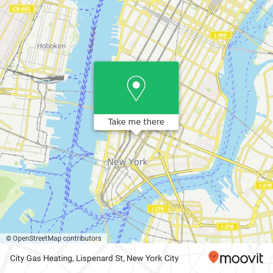 City Gas Heating, Lispenard St map