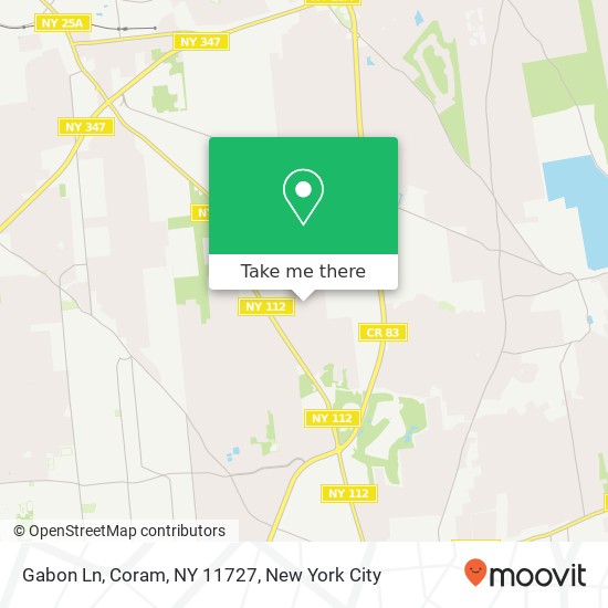 Gabon Ln, Coram, NY 11727 map