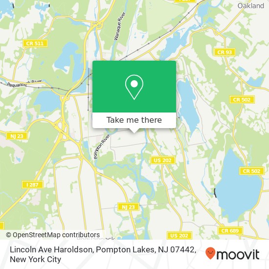 Lincoln Ave Haroldson, Pompton Lakes, NJ 07442 map