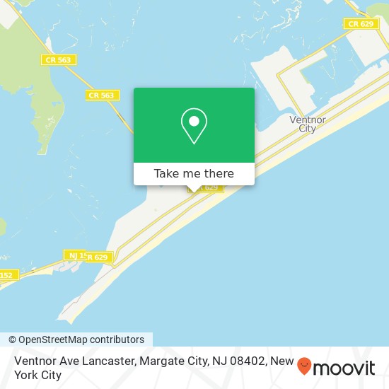 Mapa de Ventnor Ave Lancaster, Margate City, NJ 08402