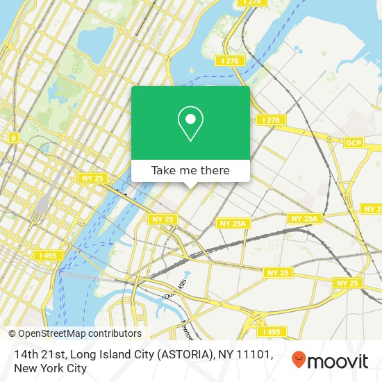 14th 21st, Long Island City (ASTORIA), NY 11101 map