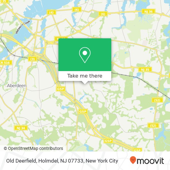 Mapa de Old Deerfield, Holmdel, NJ 07733