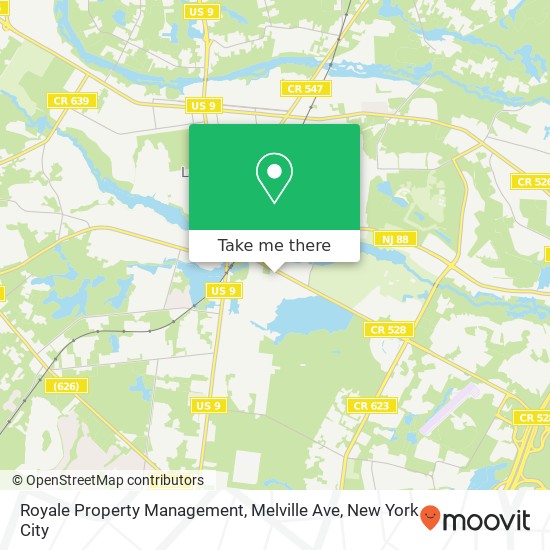 Royale Property Management, Melville Ave map