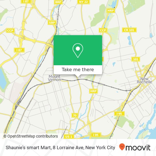 Mapa de Shaunie's smart Mart, 8 Lorraine Ave