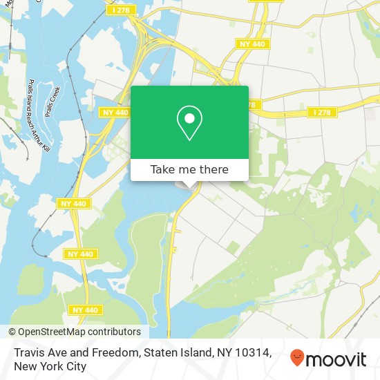Mapa de Travis Ave and Freedom, Staten Island, NY 10314