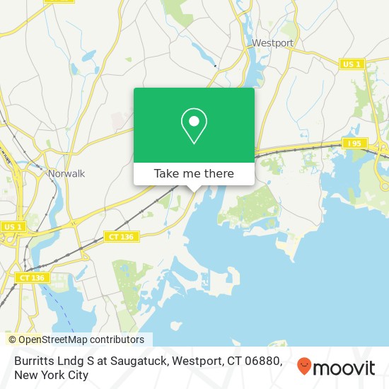 Mapa de Burritts Lndg S at Saugatuck, Westport, CT 06880