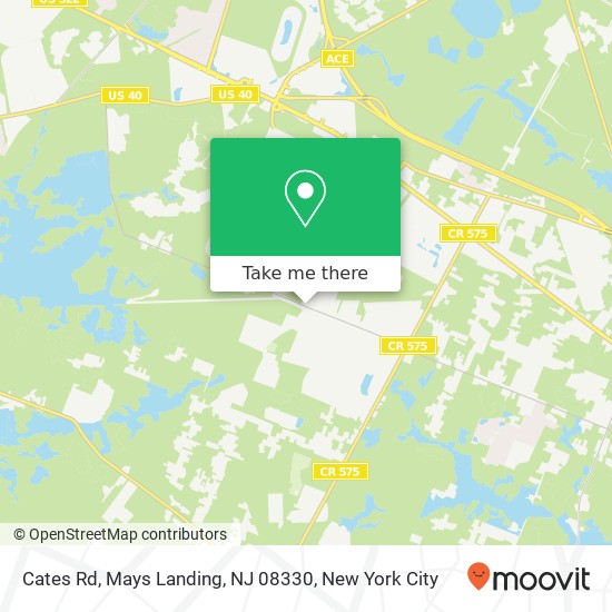 Cates Rd, Mays Landing, NJ 08330 map