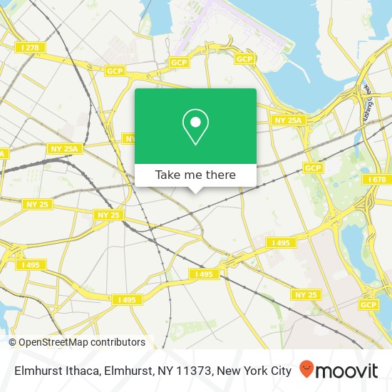 Mapa de Elmhurst Ithaca, Elmhurst, NY 11373