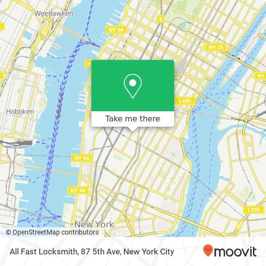 All Fast Locksmith, 87 5th Ave map