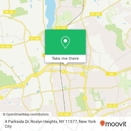 Mapa de 4 Parkside Dr, Roslyn Heights, NY 11577