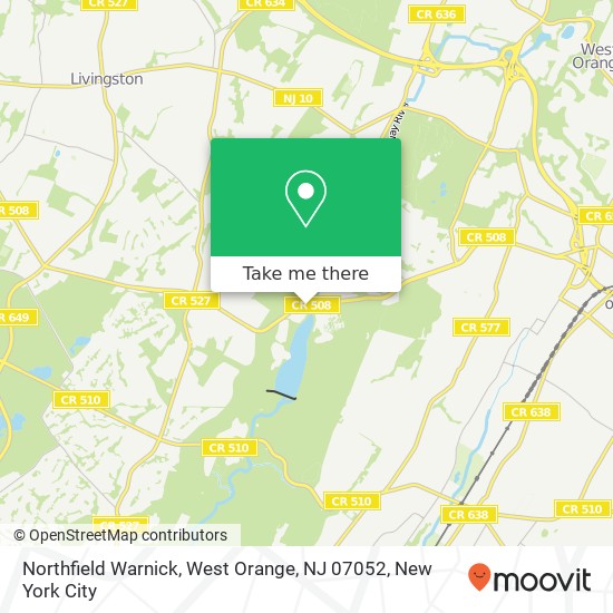 Northfield Warnick, West Orange, NJ 07052 map
