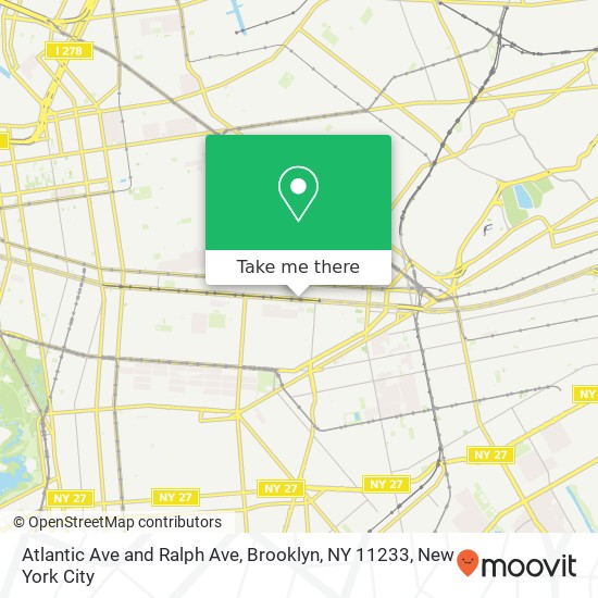 Mapa de Atlantic Ave and Ralph Ave, Brooklyn, NY 11233