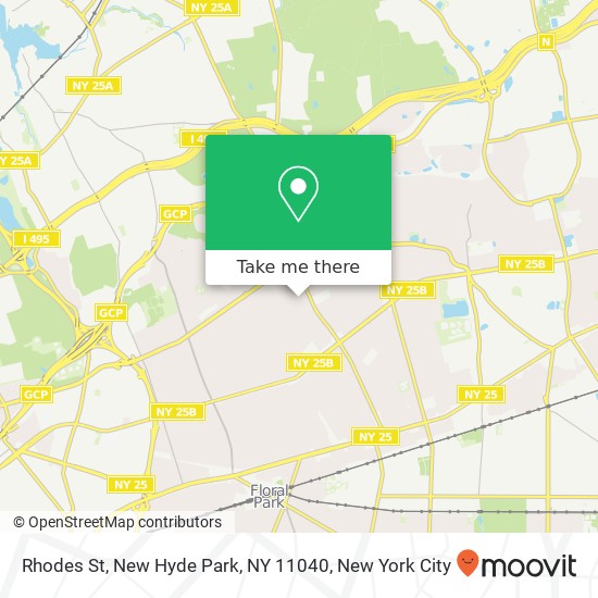 Mapa de Rhodes St, New Hyde Park, NY 11040