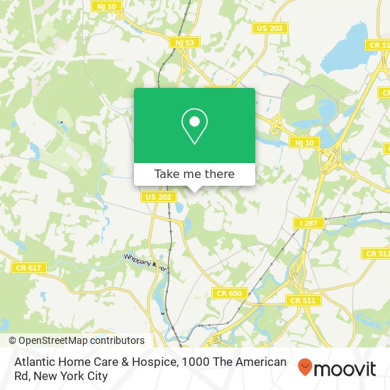 Atlantic Home Care & Hospice, 1000 The American Rd map