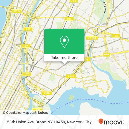 158th Union Ave, Bronx, NY 10459 map