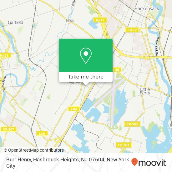 Burr Henry, Hasbrouck Heights, NJ 07604 map