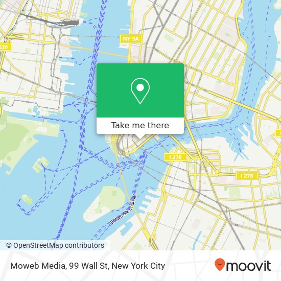 Moweb Media, 99 Wall St map