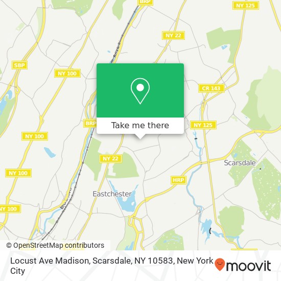 Mapa de Locust Ave Madison, Scarsdale, NY 10583