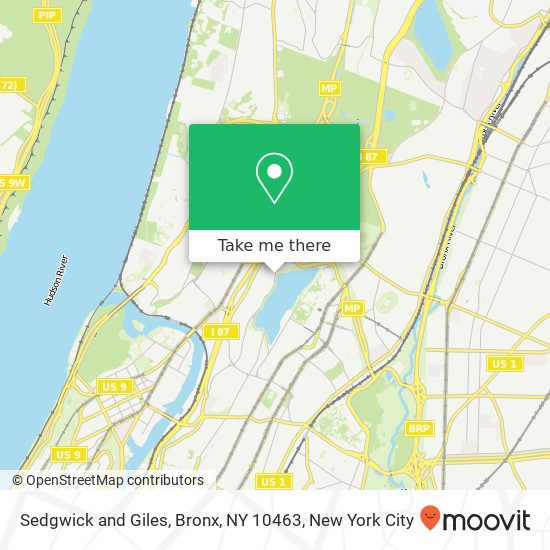 Mapa de Sedgwick and Giles, Bronx, NY 10463