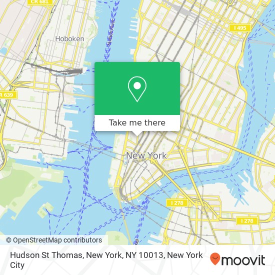 Hudson St Thomas, New York, NY 10013 map