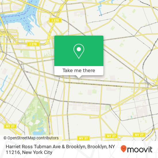 Mapa de Harriet Ross Tubman Ave & Brooklyn, Brooklyn, NY 11216