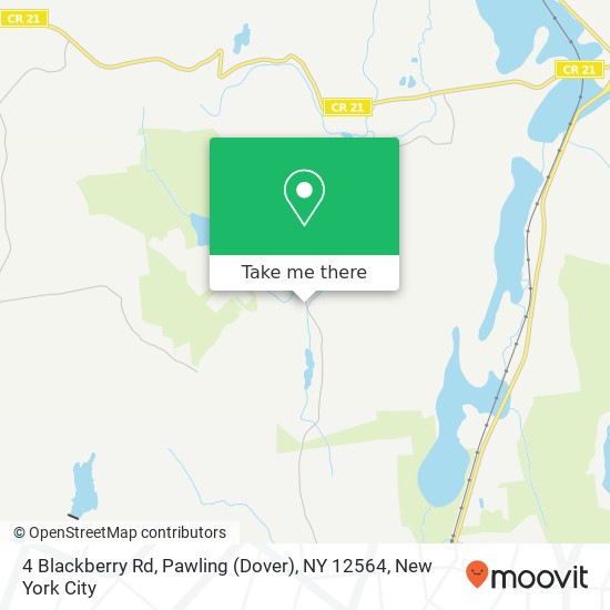 Mapa de 4 Blackberry Rd, Pawling (Dover), NY 12564