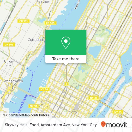 Skyway Halal Food, Amsterdam Ave map