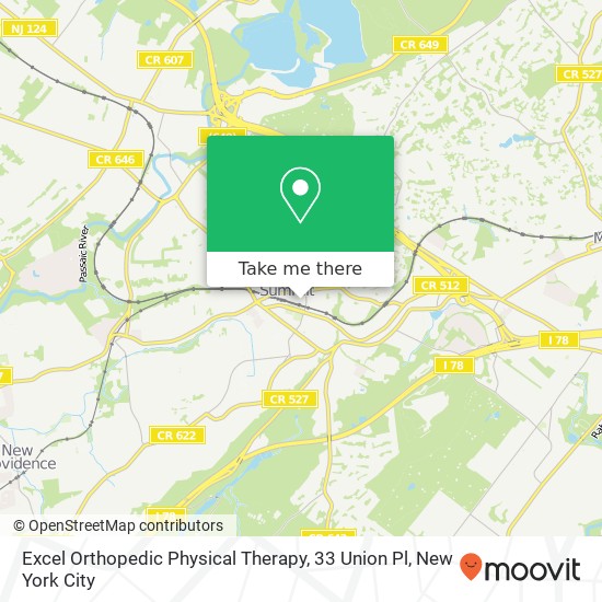 Mapa de Excel Orthopedic Physical Therapy, 33 Union Pl