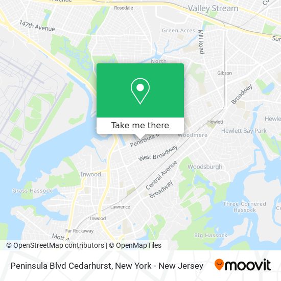 Mapa de Peninsula Blvd Cedarhurst