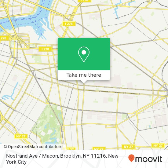 Mapa de Nostrand Ave / Macon, Brooklyn, NY 11216