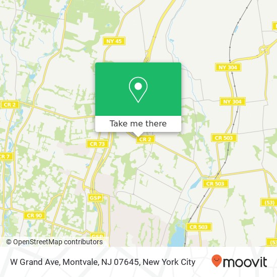 Mapa de W Grand Ave, Montvale, NJ 07645