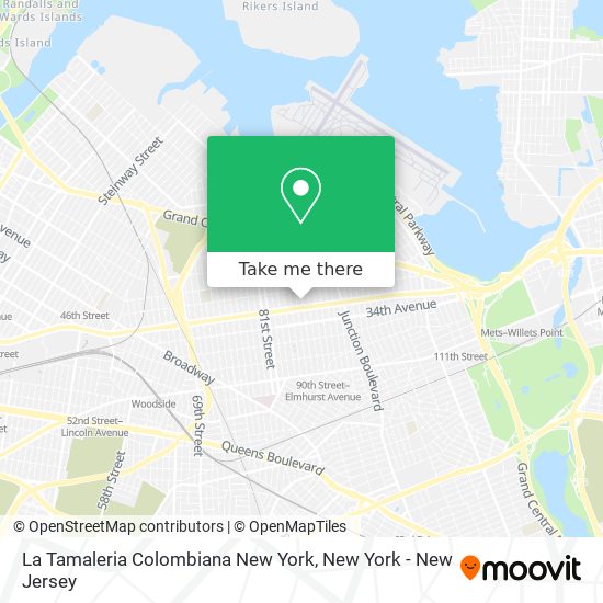 La Tamaleria Colombiana New York map