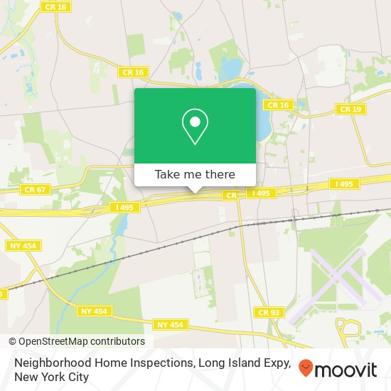 Neighborhood Home Inspections, Long Island Expy map