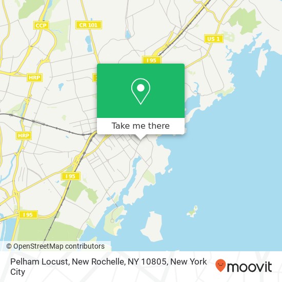 Mapa de Pelham Locust, New Rochelle, NY 10805